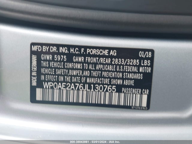 2018 PORSCHE PANAMERA E-HYBRID WP0AE2A76JL130765 Photo 8