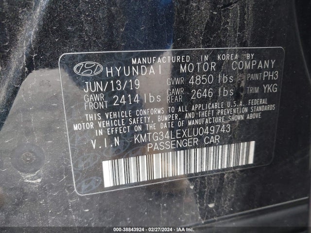 Genesis G70 3.3t Rwd 2020 KMTG34LEXLU049743 Image 9