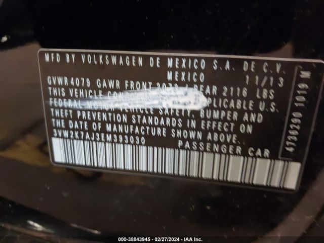 3VW2K7AJ3EM393030 Volkswagen Jetta 2.0l S