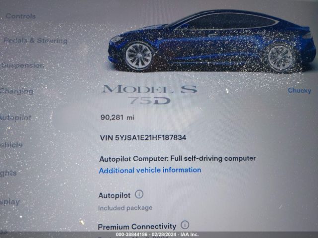 5YJSA1E21HF187834 Tesla Model S 100d/60d/75d/90d/p100d