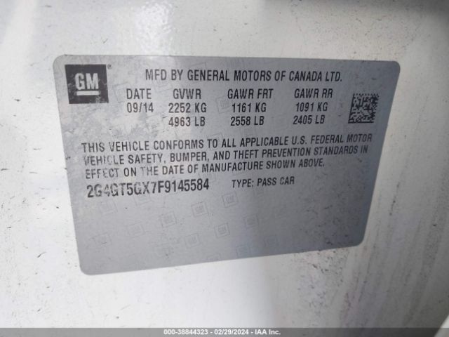 2G4GT5GX7F9145584 Buick REGAL GS