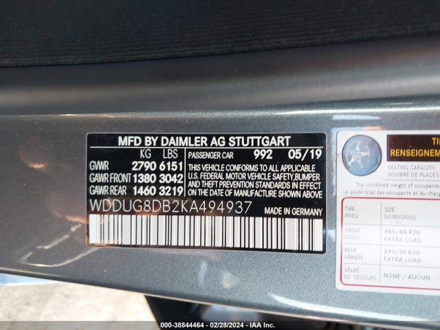 Mercedes-Benz S 560 2019 WDDUG8DB2KA494937 Image 9
