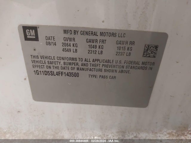 Chevrolet MALIBU 2LT 2015 1G11D5SL4FF143500 Image 9
