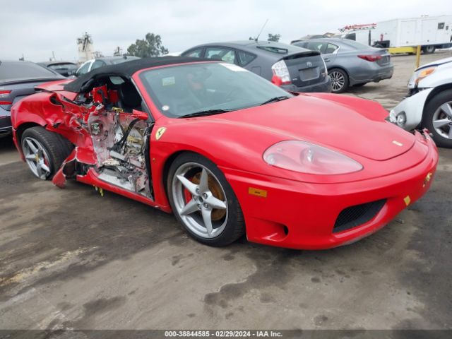 Продаж на аукціоні авто 2003 Ferrari 360 Modena Spider, vin: ZFFYT53A330132610, номер лоту: 38844585