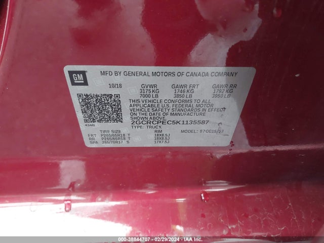 Chevrolet Silverado 1500 Ld Lt 2019 2GCRCPEC5K1135587 Image 9