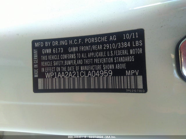 2012 PORSCHE CAYENNE WP1AA2A21CLA04959 Photo 8