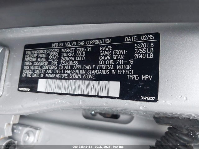 YV4612RK3F2735251 Volvo Xc60 T5/t5 Premier