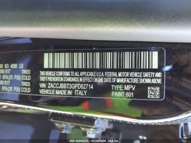ZACCJBBT3GPD62714 Jeep Renegade Latitude