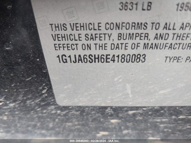 Chevrolet Sonic Ls Auto 2014 1G1JA6SH6E4180083 Image 9