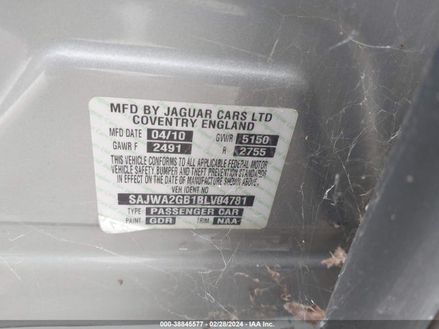 2011 JAGUAR XJ SAJWA2GB1BLV04781 Photo 8