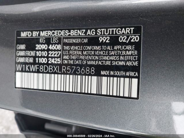 W1KWF8DBXLR573688 Mercedes-Benz C 300