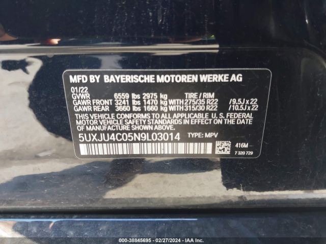 5UXJU4C05N9L03014 BMW X5 M50i