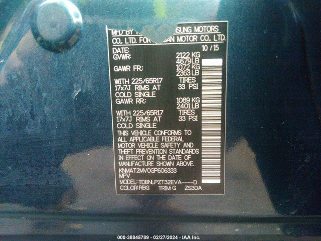 Nissan ROGUE S 2016 KNMAT2MV0GP606333 Image 9