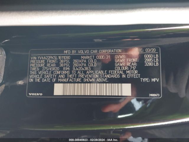 YV4A22PK5L1611090 Volvo Xc90 T6 Momentum 7 Passenger