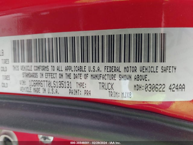 RAM 1500 Classic Slt  4x2 6'4 Box 2020 1C6RR6TT0LS135131 Image 9