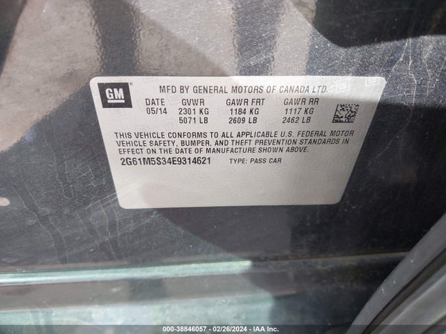 Cadillac XTS LUXURY 2014 2G61M5S34E9314621 Image 9