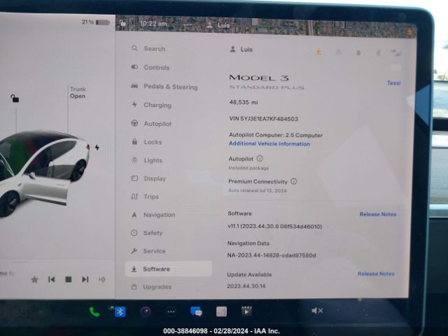 5YJ3E1EA7KF484503 Tesla Model 3 Long Range/mid Range/standard Range/standard Range Plus