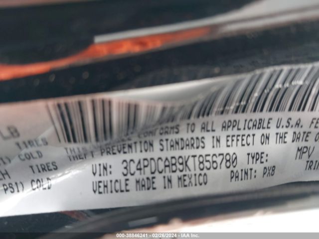 3C4PDCAB9KT856780 Dodge Journey Se Value Package