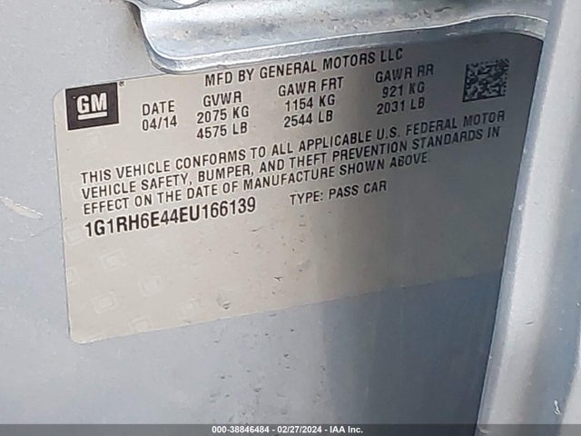 Chevrolet Volt 2014 1G1RH6E44EU166139 Image 9