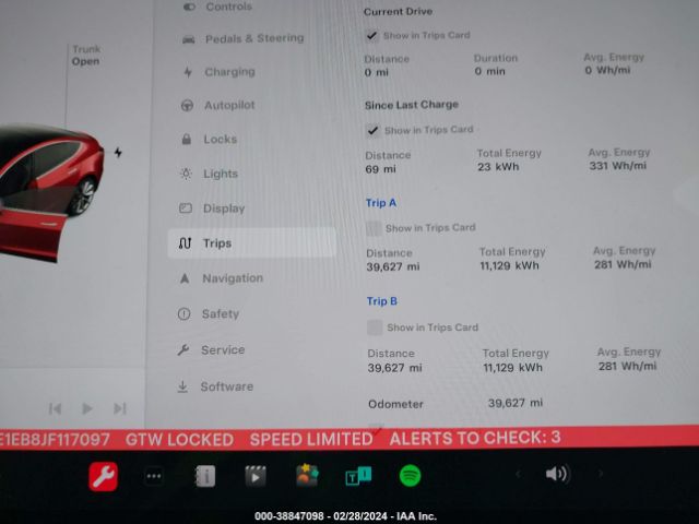 5YJ3E1EB8JF117097 Tesla Model 3 Long Range/performance