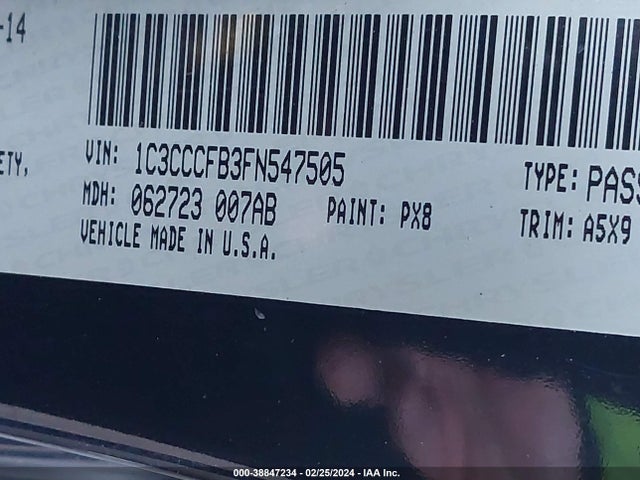 Chrysler 200 LX 2015 1C3CCCFB3FN547505 Image 9