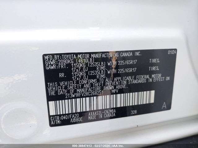 Toyota Rav4 Xle 2024 2T3W1RFV2RC268251 Image 9