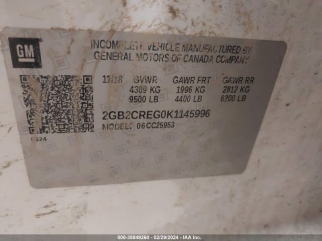 2GB2CREG0K1145996 Chevrolet Silverado 2500hd Wt
