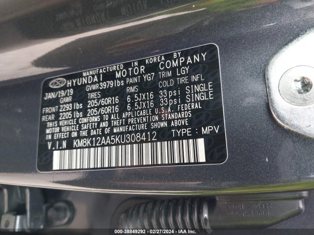 Hyundai Kona Se 2019 KM8K12AA5KU308412 Image 9