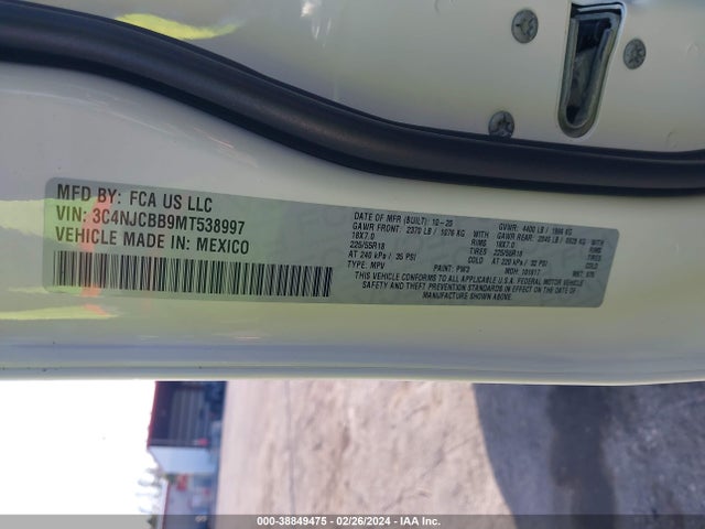 Jeep Compass Altitude Fwd 2021 3C4NJCBB9MT538997 Image 9