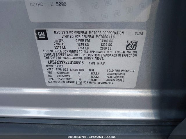 Buick Envision Awd Premium I 2020 LRBFX3SX2LD136918 Image 9