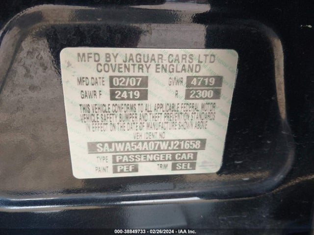 2007 JAGUAR X-TYPE SAJWA54A07WJ21658 Photo 8