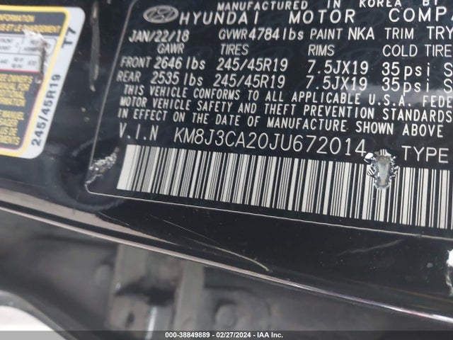 Hyundai Tucson Value 2018 KM8J3CA20JU672014 Image 9