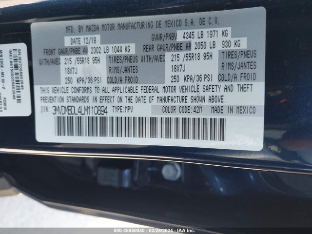Mazda Cx-30 Preferred Package 2020 3MVDMBDL4LM110894 Image 9