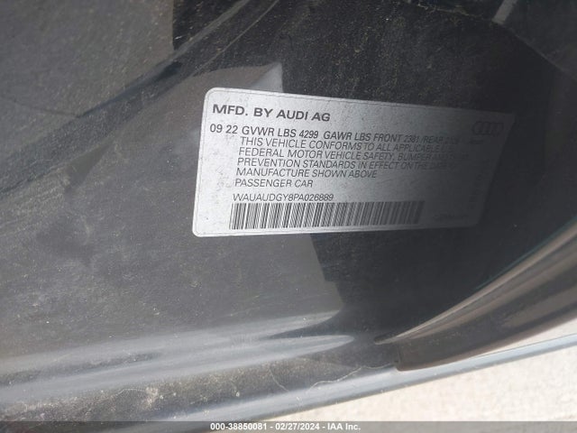 WAUAUDGY8PA026889 Audi A3 Premium 40 Tfsi Front-wheel Drive S Tronic