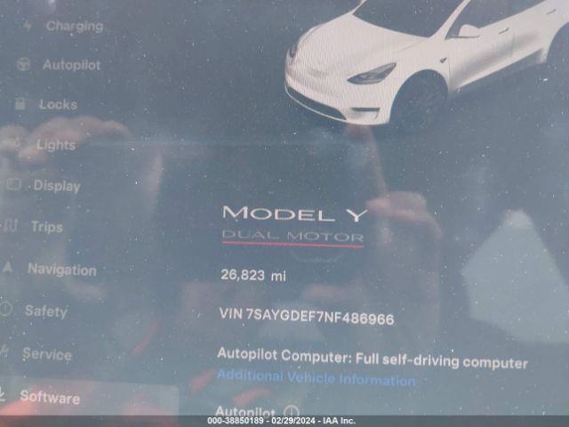 7SAYGDEF7NF486966 Tesla Model Y Performance Dual Motor All-wheel Drive