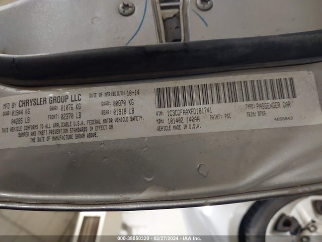Dodge DART SE 2015 1C3CDFAAXFD181741 Image 9