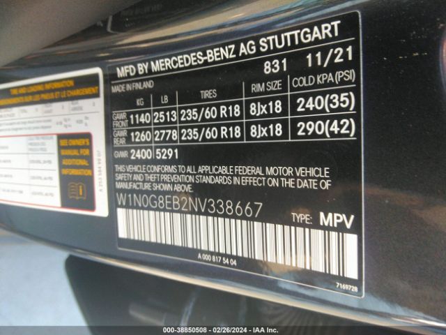 W1N0G8EB2NV338667 Mercedes-Benz Glc 300 4matic Suv