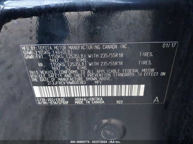 Toyota RAV4 SE 2017 2T3JFREV1HW600383 Image 9