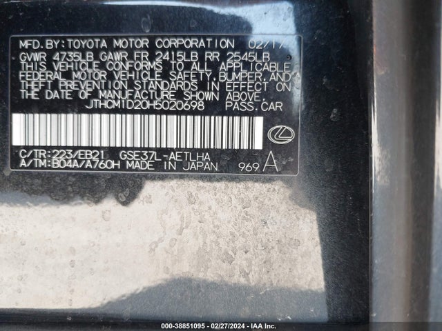JTHCM1D20H5020698 Lexus IS 300