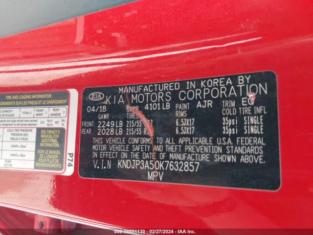 KNDJP3A50K7632857 KIA SOUL +