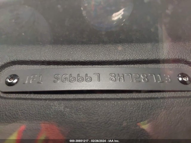 2008 SUBARU FORESTER SPORTS 2.5X VIN: JF1SG66678H728713