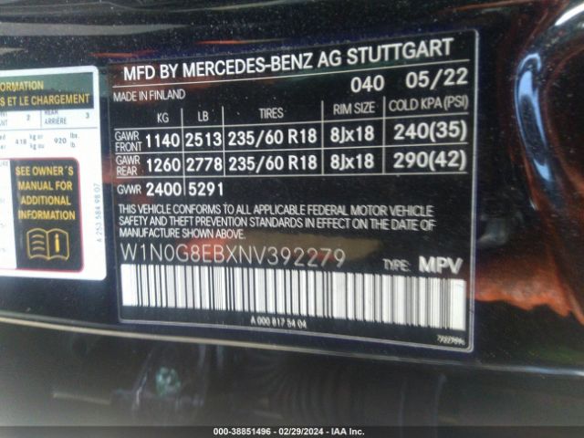 W1N0G8EBXNV392279 Mercedes-Benz Glc 300 4matic Suv