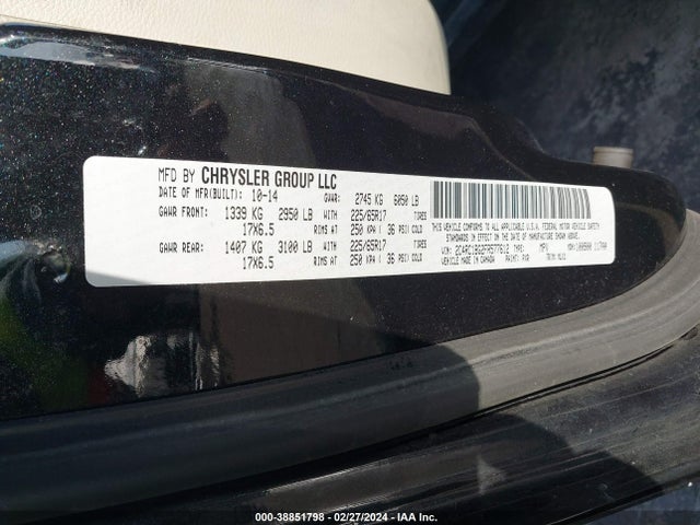 2C4RC1BG2FR577612 Chrysler Town & Country Touring