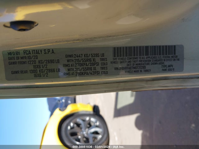 RAM Promaster City Tradesman 2021 ZFBHRFAB7M6T21289 Image 9