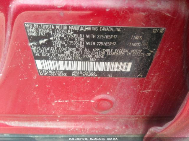 Toyota RAV4 LE 2017 2T3ZFREV9HW341970 Image 9