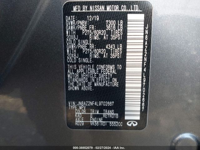JN8AZ2NF4L9702667 Infiniti QX80 LUXE