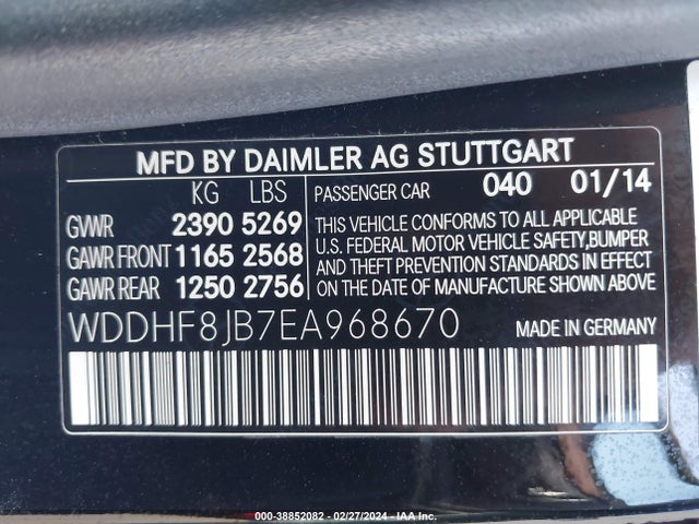 Mercedes-Benz E 350 4matic 2014 WDDHF8JB7EA968670 Image 9