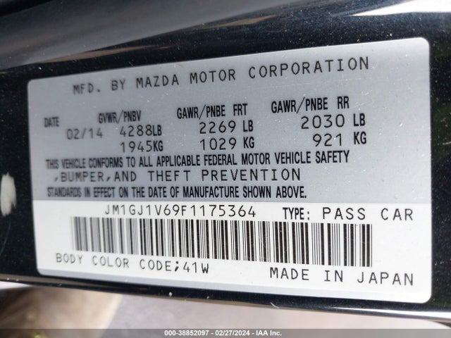 Mazda Mazda6 I Touring 2015 JM1GJ1V69F1175364 Image 9