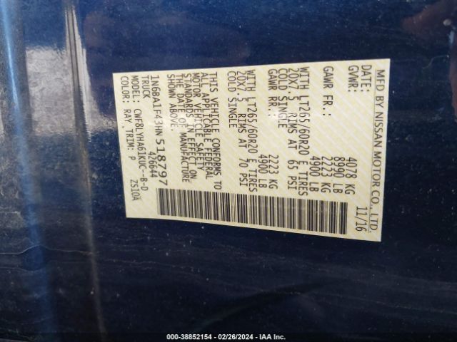 1N6BA1F43HN518797 Nissan Titan Xd Platinum Reserve Diesel