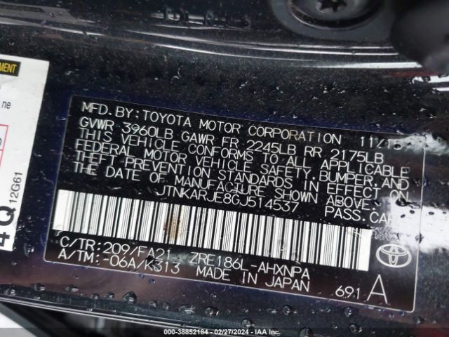 JTNKARJE8GJ514537 Scion IM